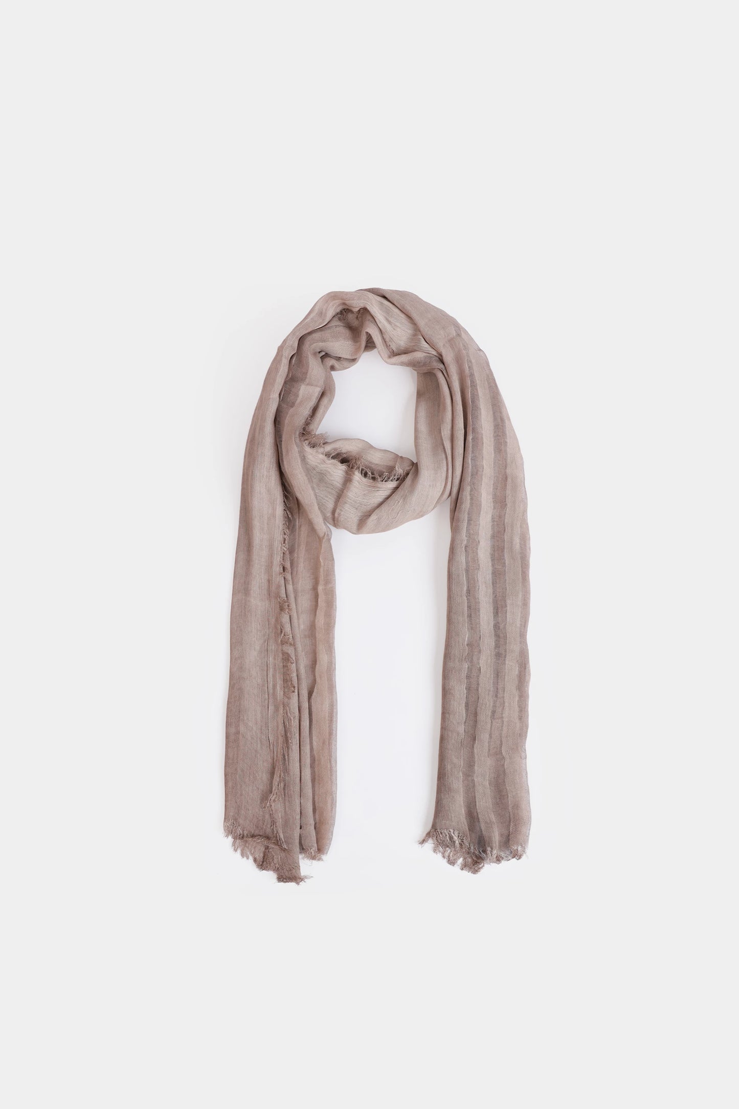 Textured Scarf With Frayed Edges - Cougar Clothing