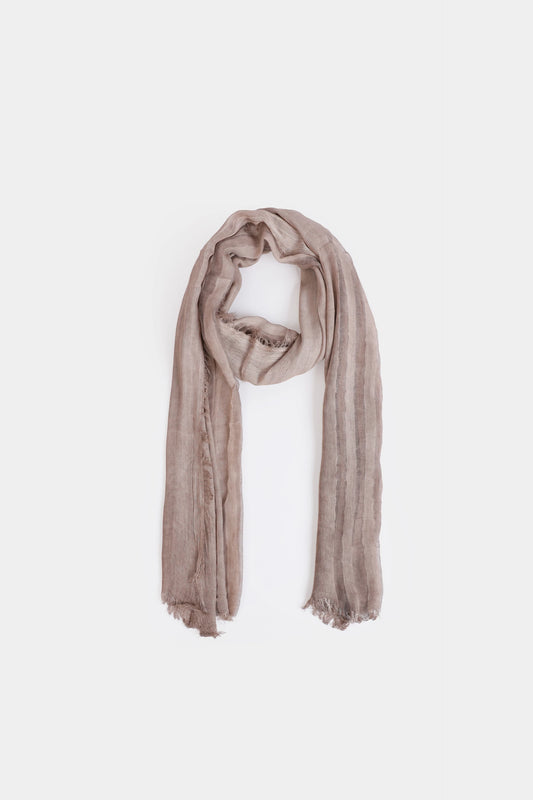 Textured Scarf With Frayed Edges - Cougar Clothing