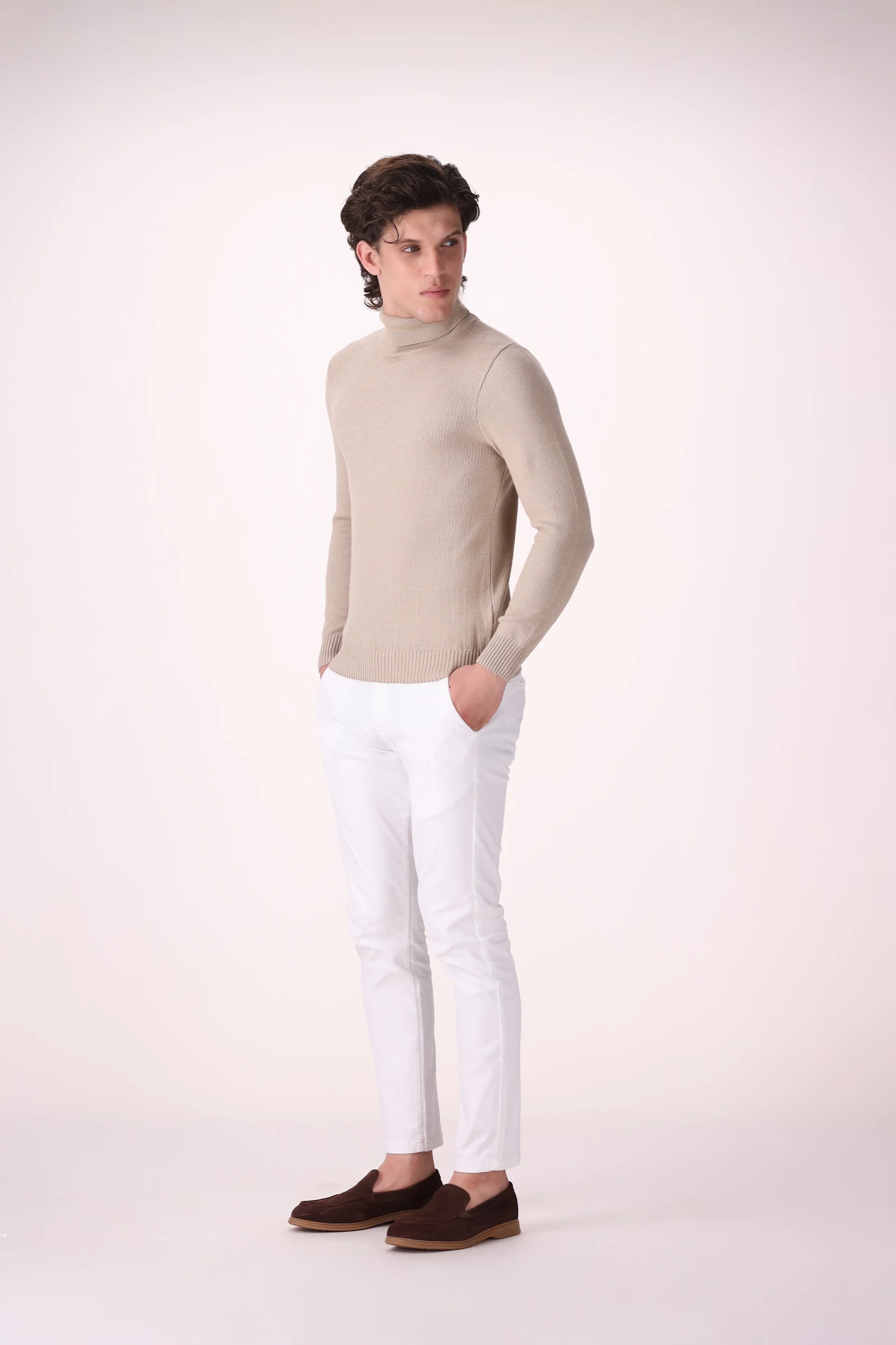 Extra Fine Roll Neck Sweater - Cougar Clothing
