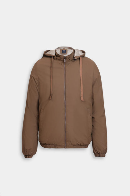 Ribbed Jacket With Detachable Hood - Cougar Clothing