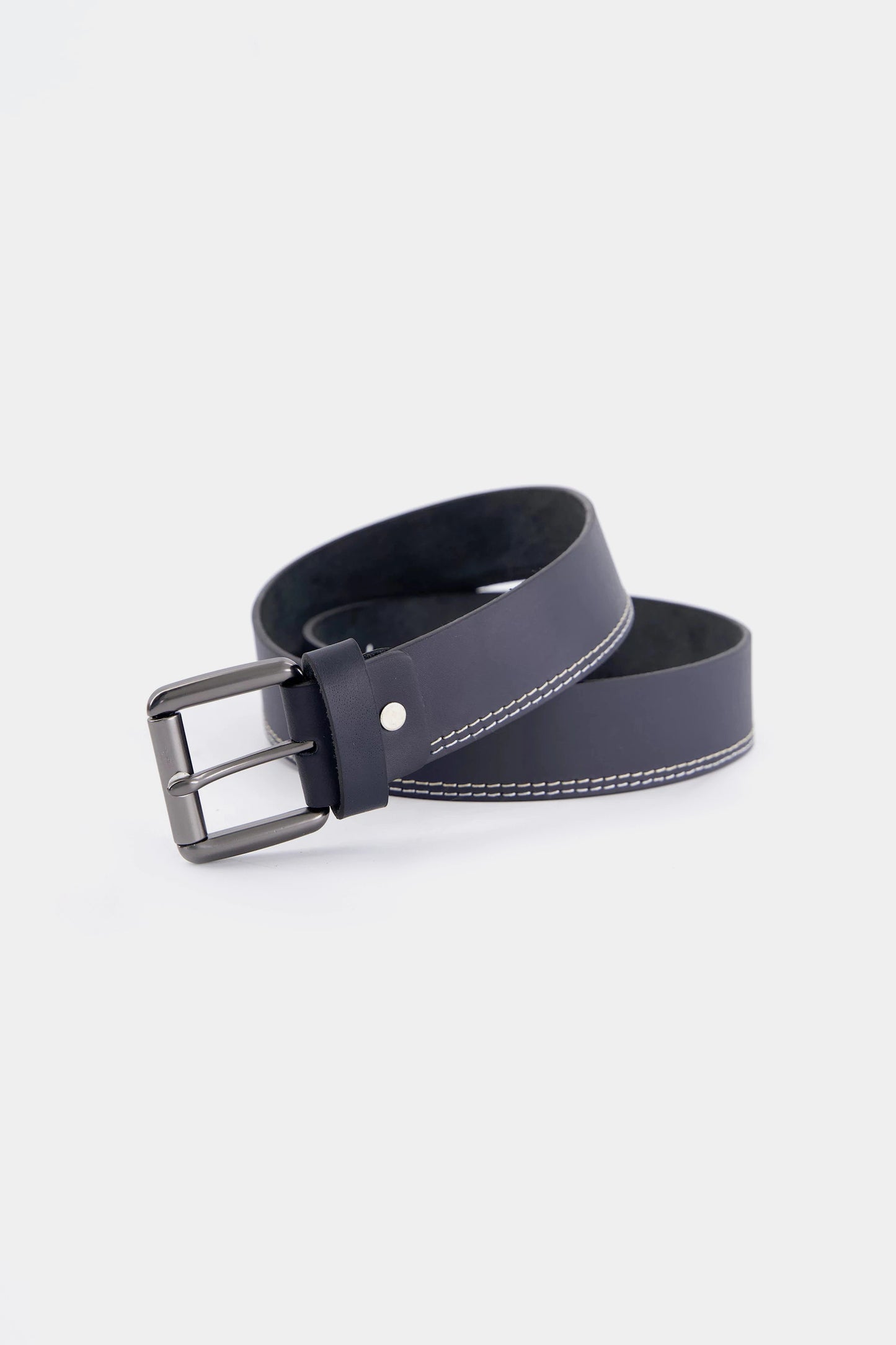 Leather Belt With Frame Buckle - Cougar Clothing