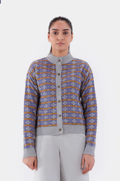 Jacquard Knit Cardigan - Cougar Clothing