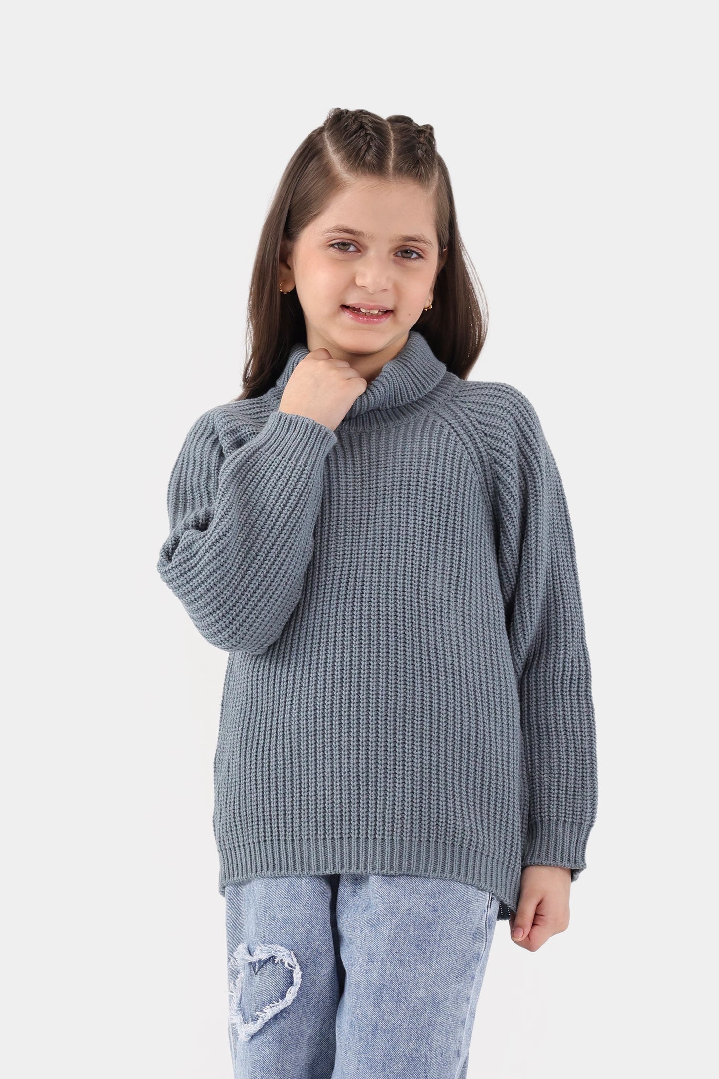 Roll Neck Purl Knit Sweater - Cougar Clothing