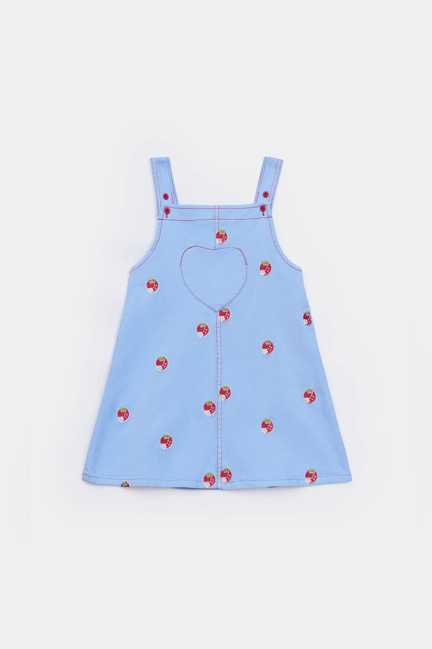 Embroidered Denim Dress - Cougar Clothing