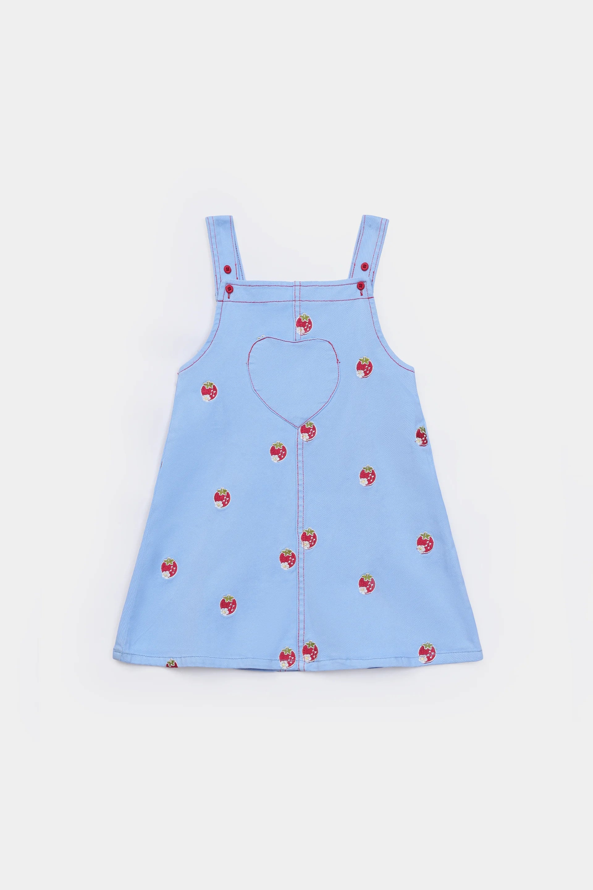 Embroidered Denim Dress - Cougar Clothing