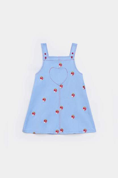 Embroidered Denim Dress - Cougar Clothing