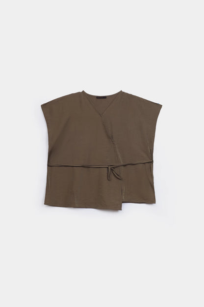 Sleeveless Wrap Top - Cougar Clothing