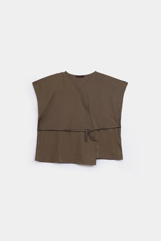 Sleeveless Wrap Top - Cougar Clothing