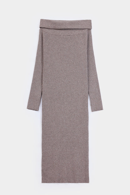 Off-Shoulder Knit Dress - Cougar Clothing