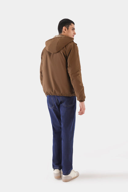 Ribbed Jacket With Detachable Hood - Cougar Clothing