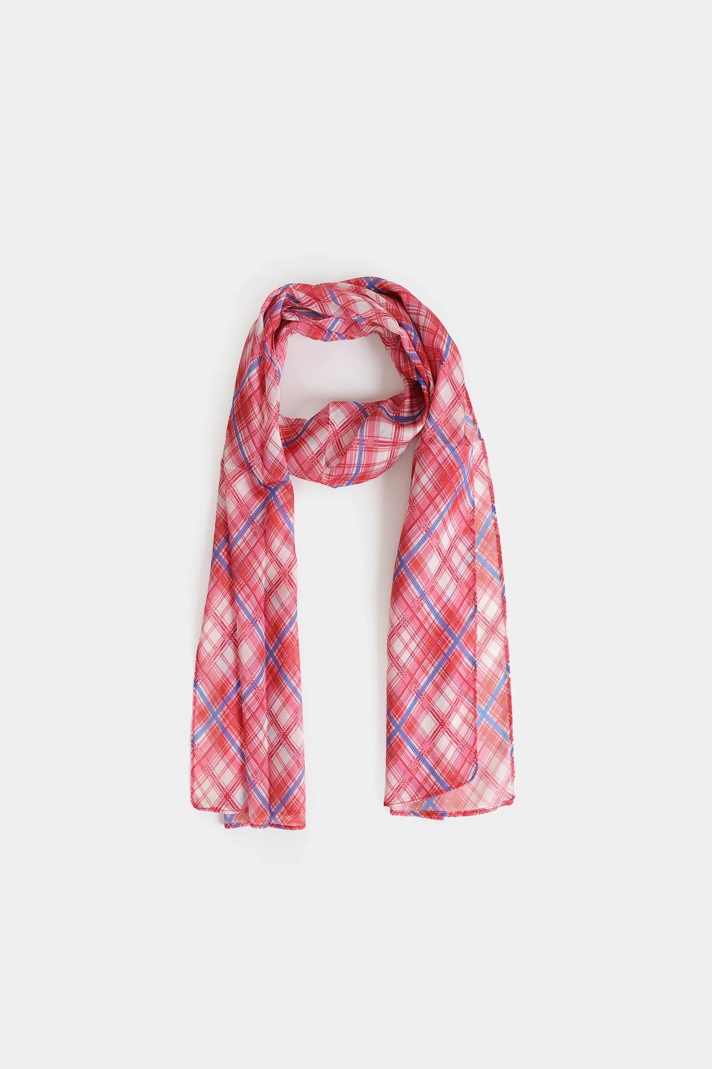 Silk Check Scarf - Cougar Clothing