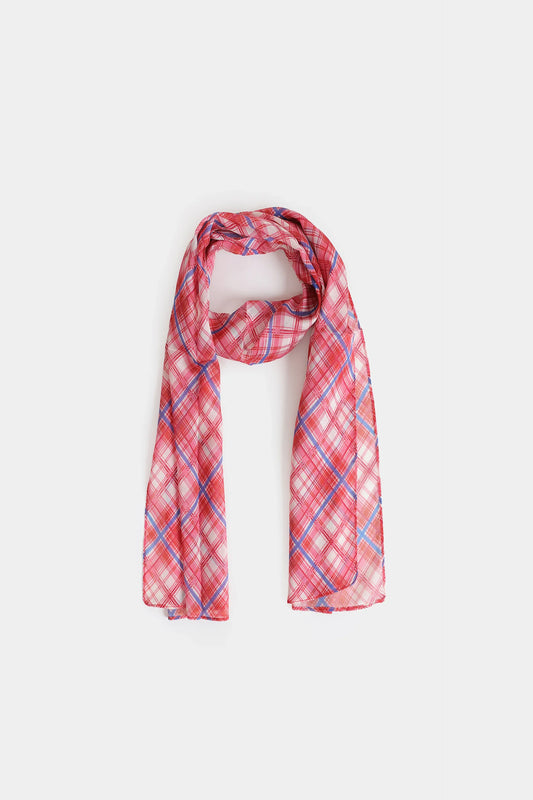 Silk Check Scarf - Cougar Clothing
