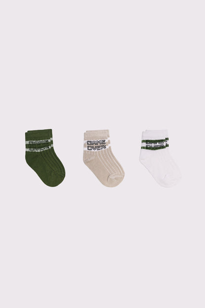 Pack of 3 Short Crew Socks - Cougar Clothing