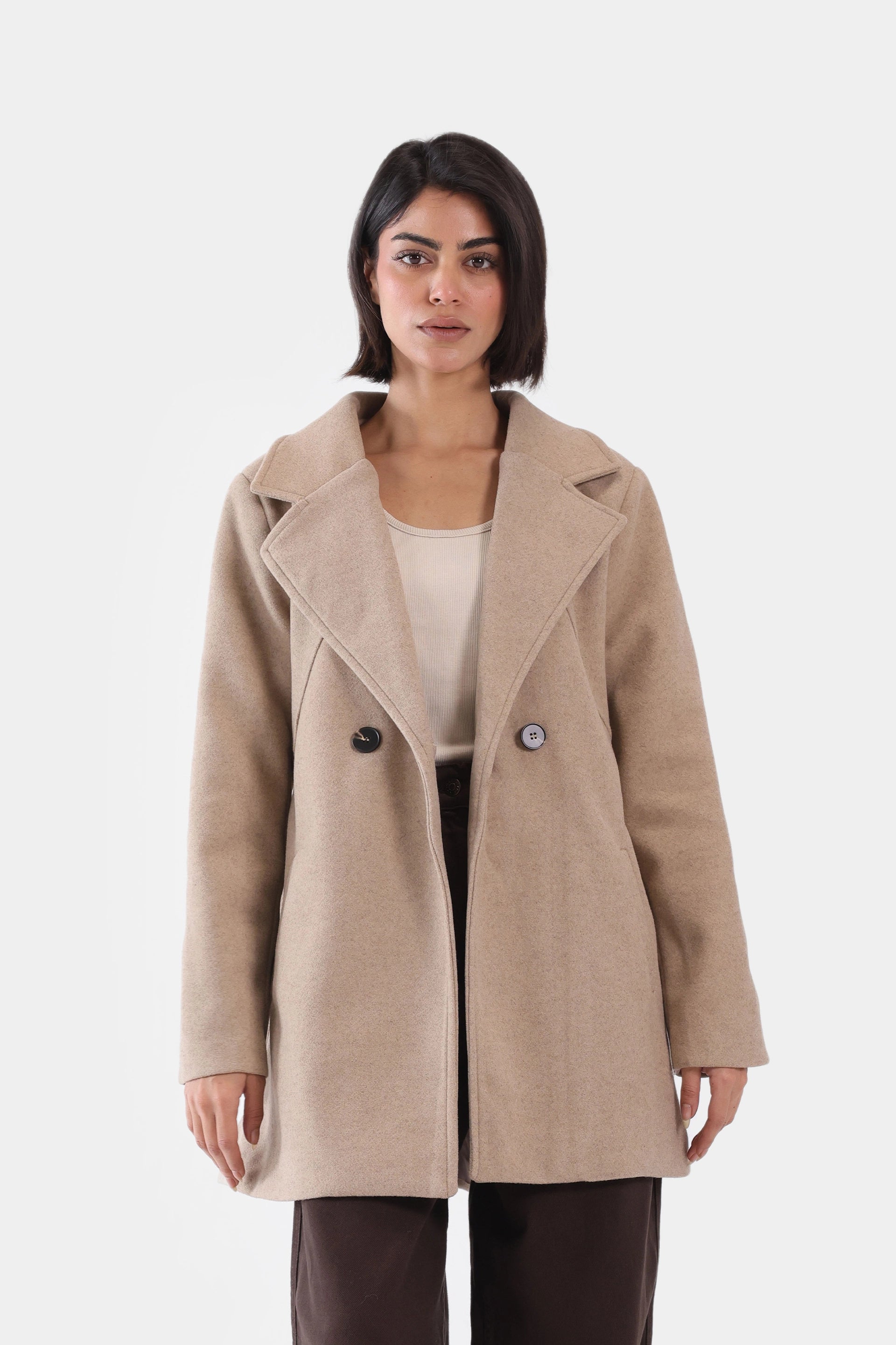 Melange Tweed Coat - Cougar Clothing