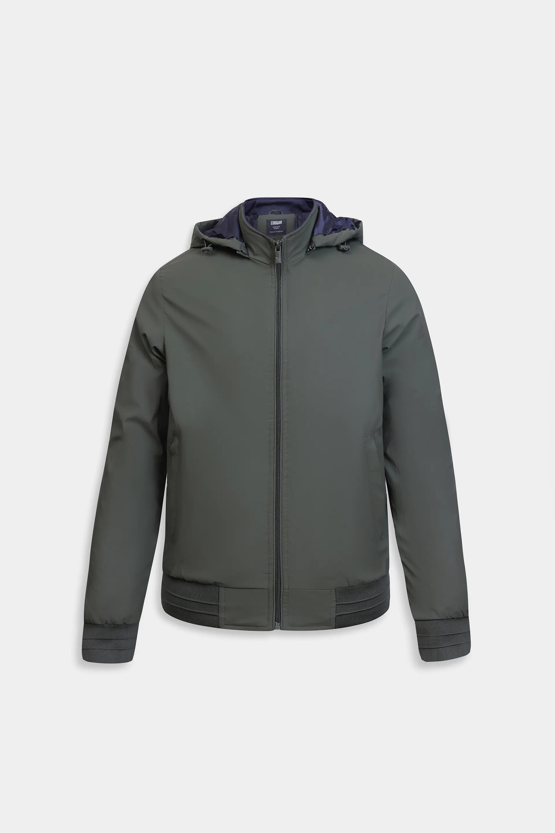 Ribbed Jacket With Detachable Hood - Cougar Clothing