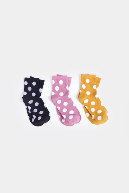 Pack of 3 Polka Dot Socks