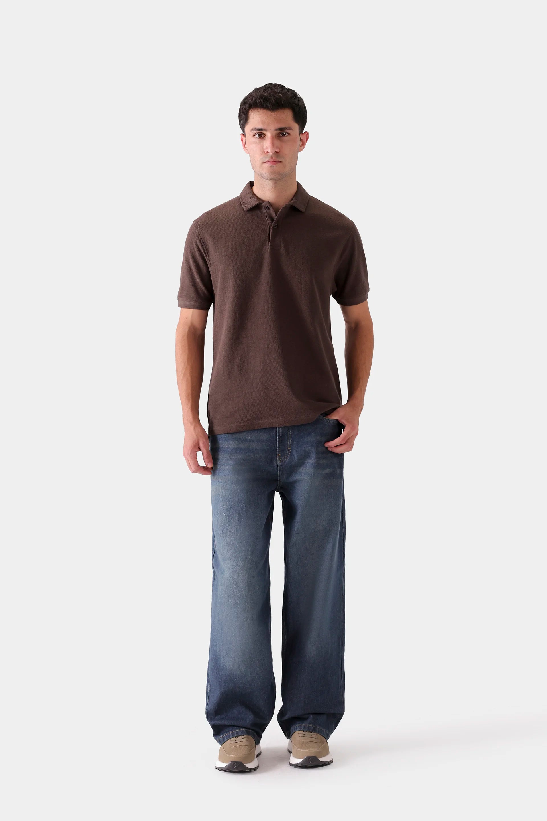 Textured Knit Polo - Cougar Clothing
