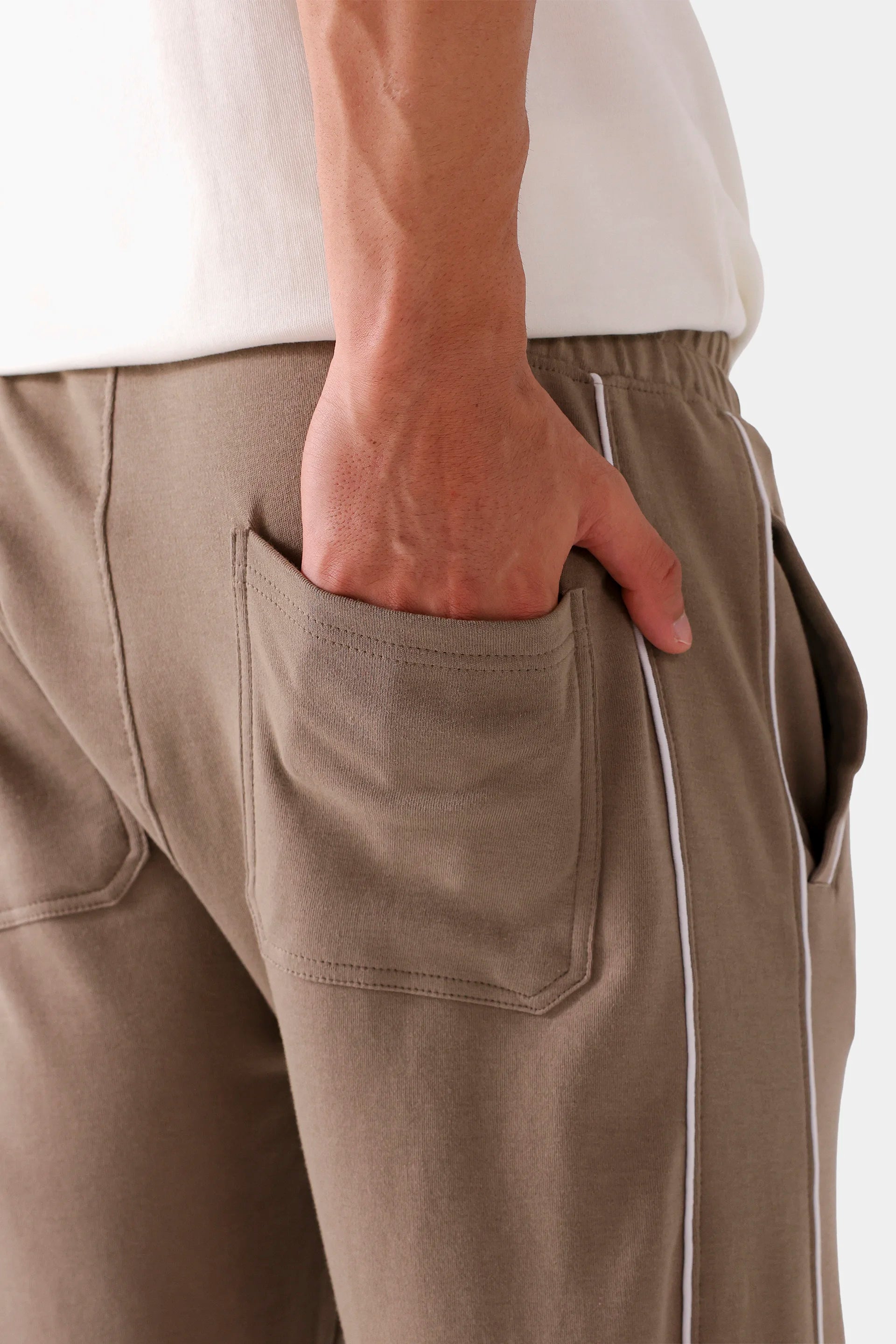 Knitted Trousers With Piping Detail - Cougar Clothing