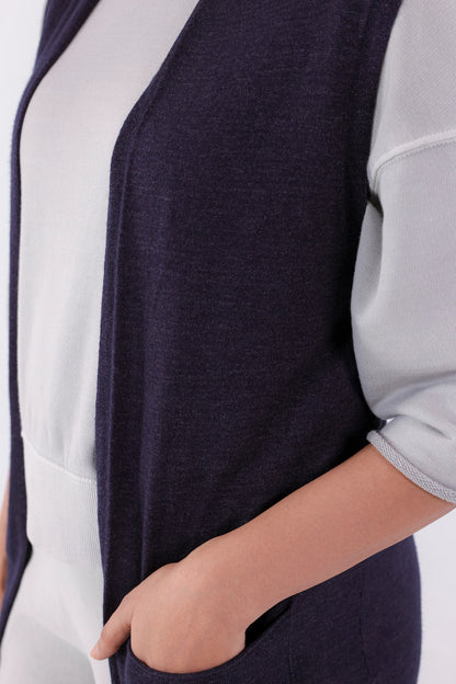 Sleeveless Long Cardigan - Cougar Clothing