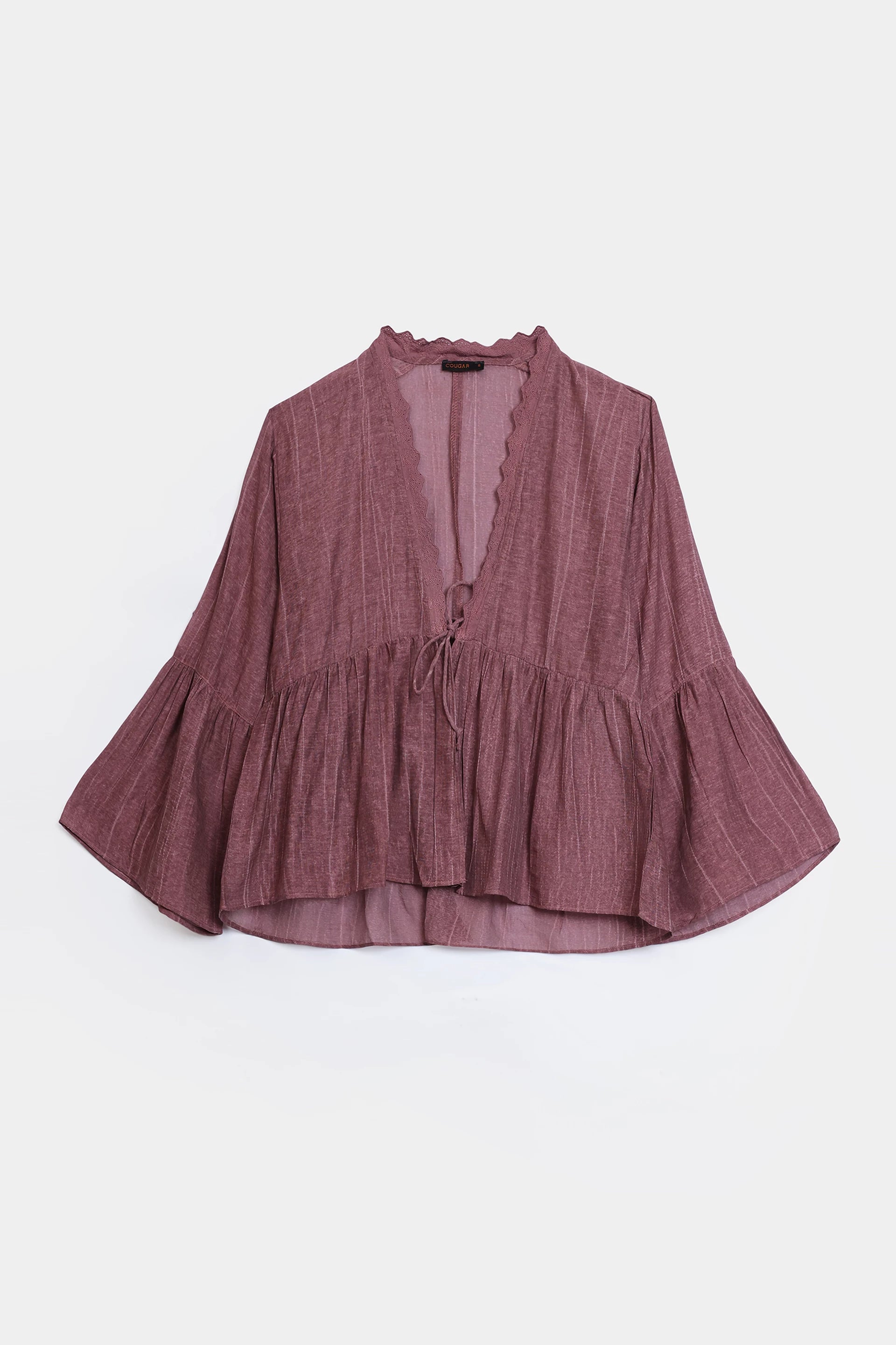 Lace-Detailed Peplum - Cougar Clothing