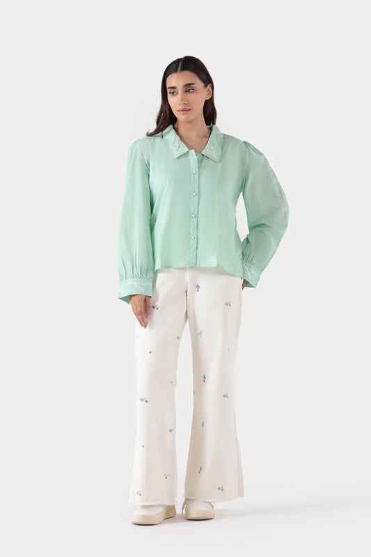 Embroidered Button Down - Cougar Clothing