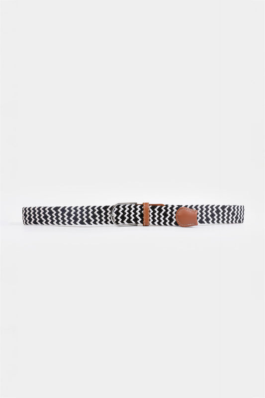 Zig-Zag Braided Belt - Cougar Clothing