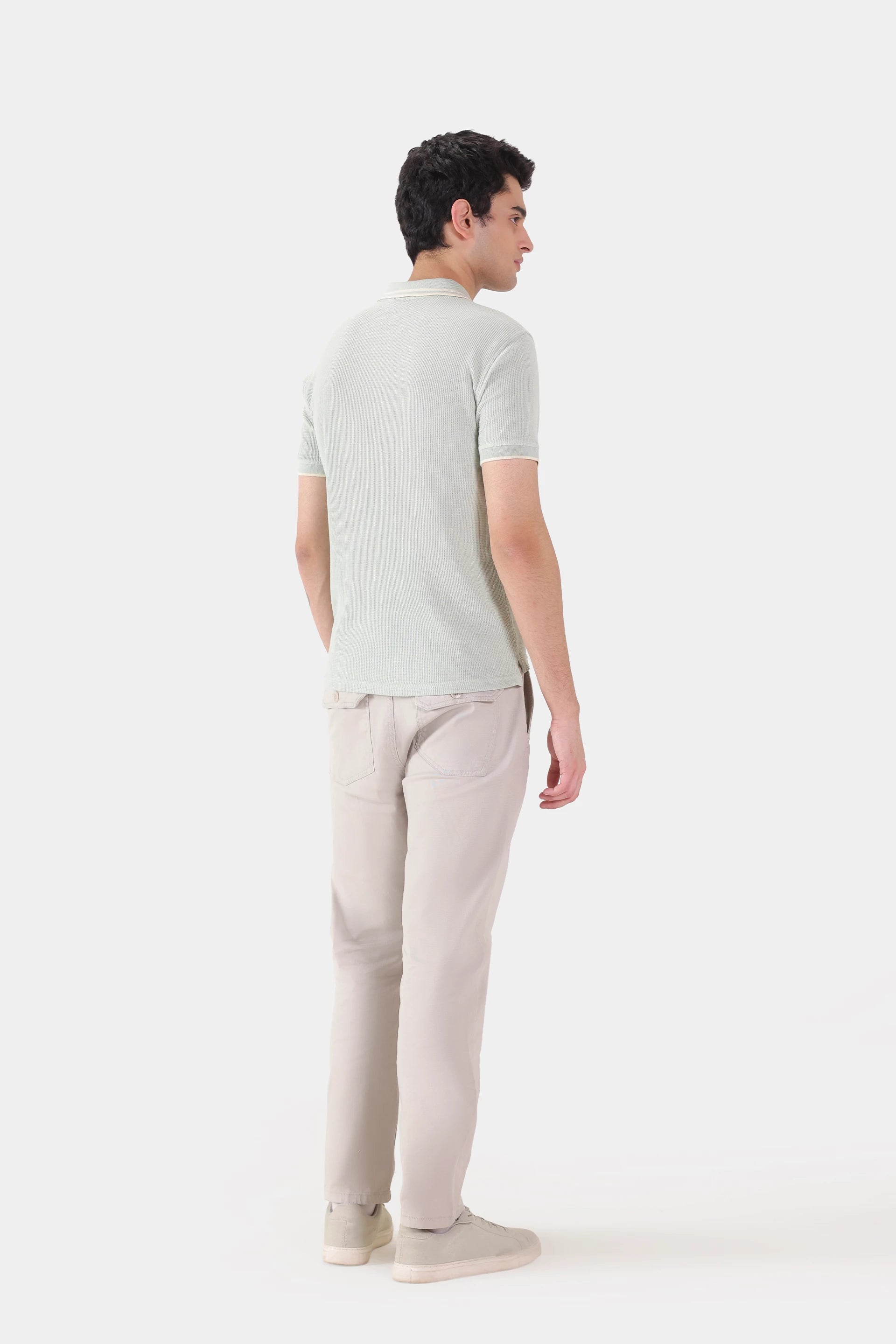 Waffle Knit Polo - Cougar Clothing