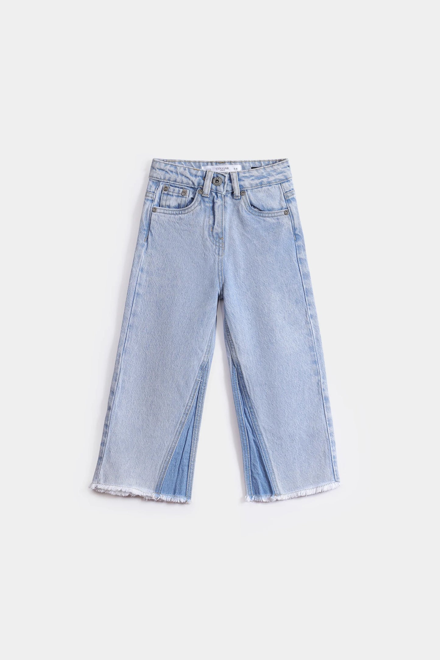 Paneled Straight Fit Jeans - Cougar Clothing