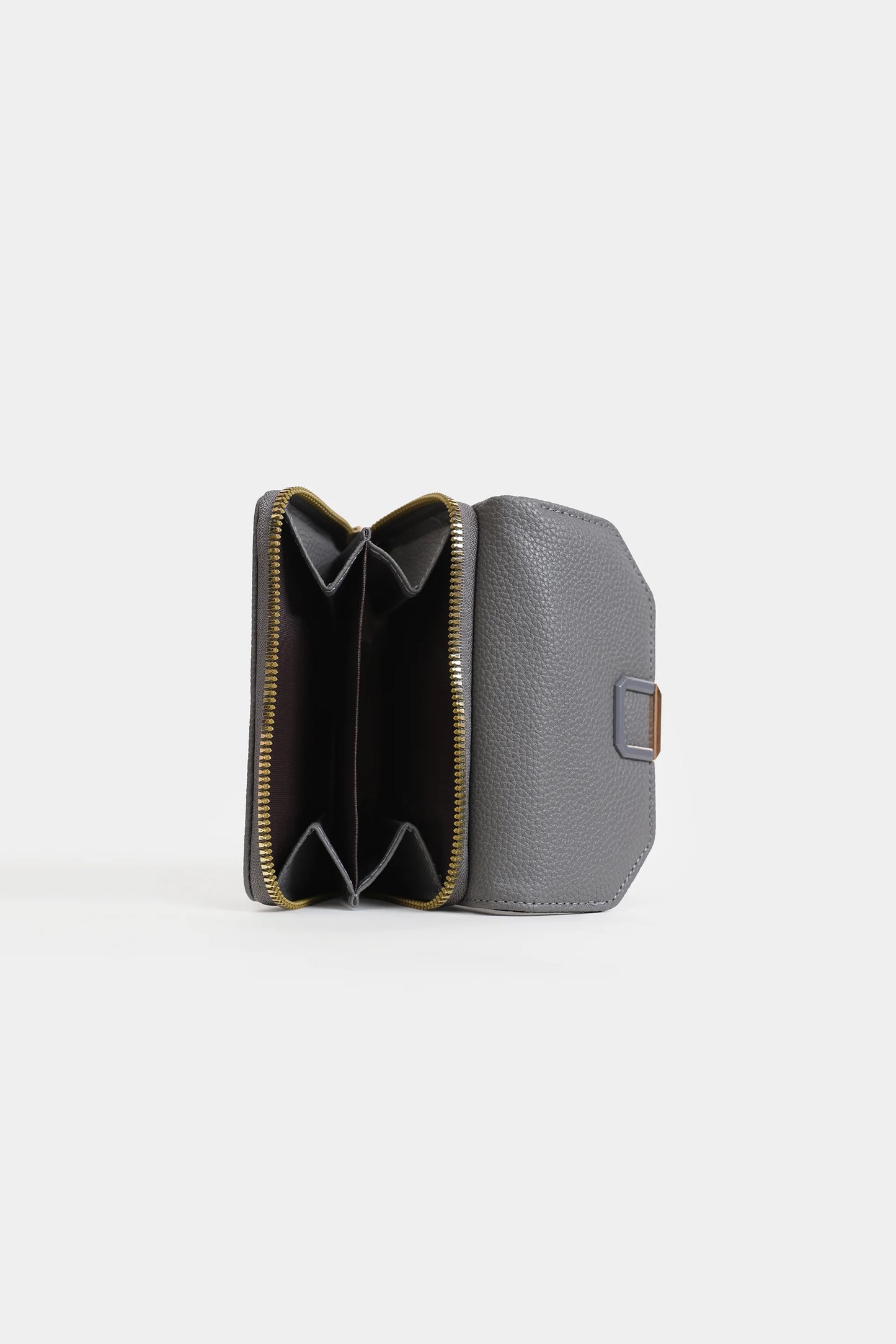 Textured Square Clasp Wallet - Cougar Clothing