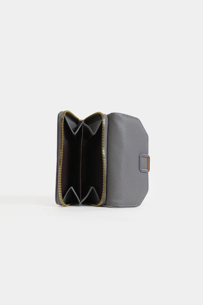 Textured Square Clasp Wallet - Cougar Clothing
