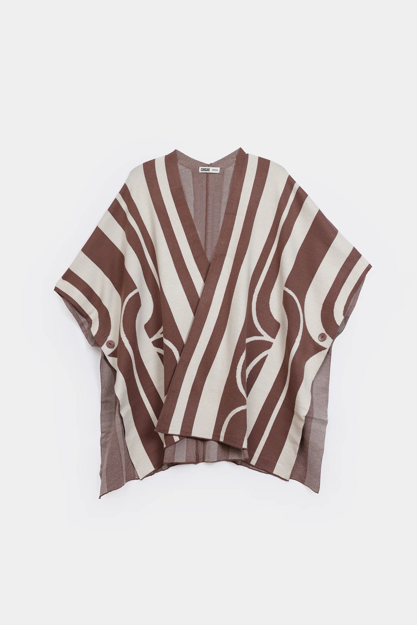 Abstract Knit Cape Shawl - Cougar Clothing