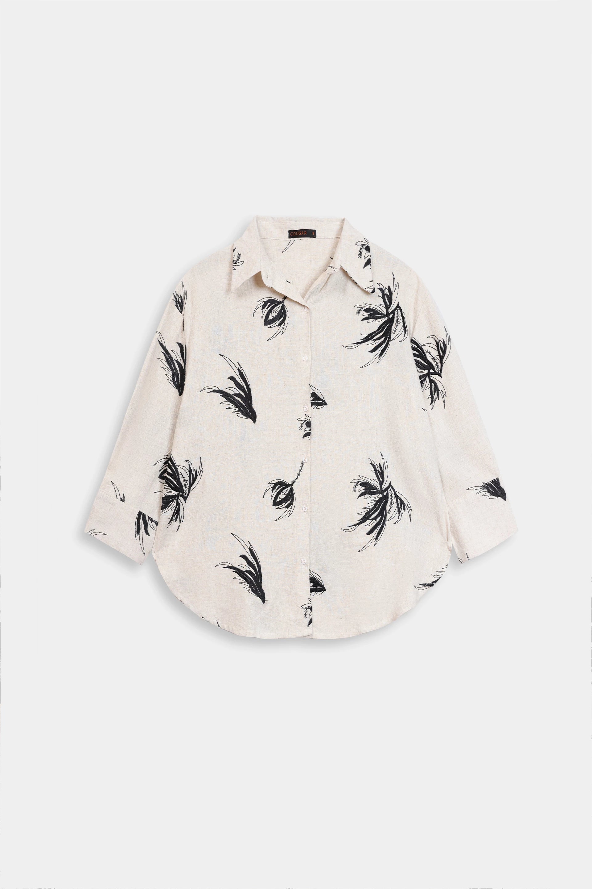 Slub Cotton Printed Shirt - Cougar Clothing