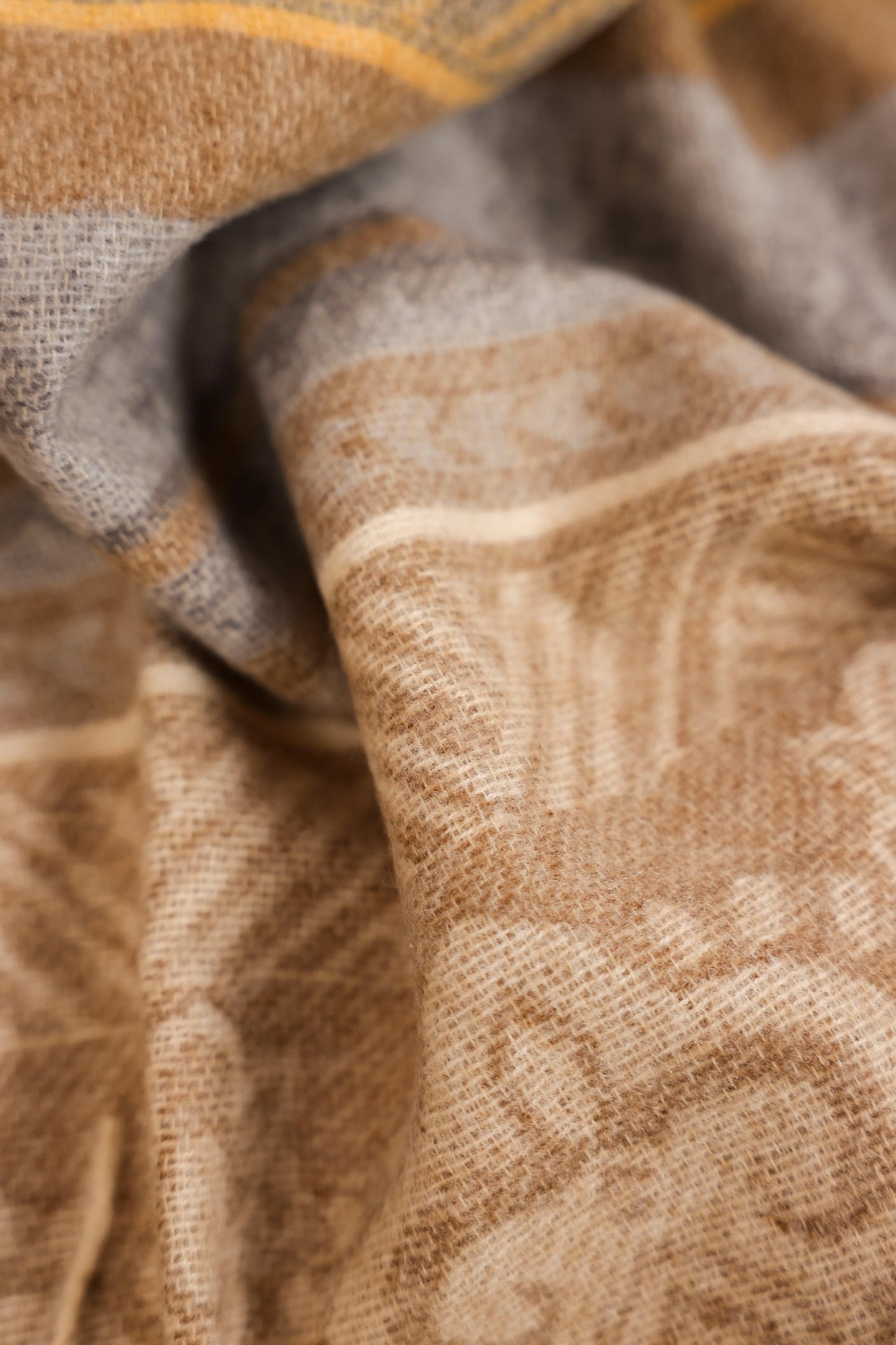 Patterned Shawl With Tonal Fringes - Cougar Clothing