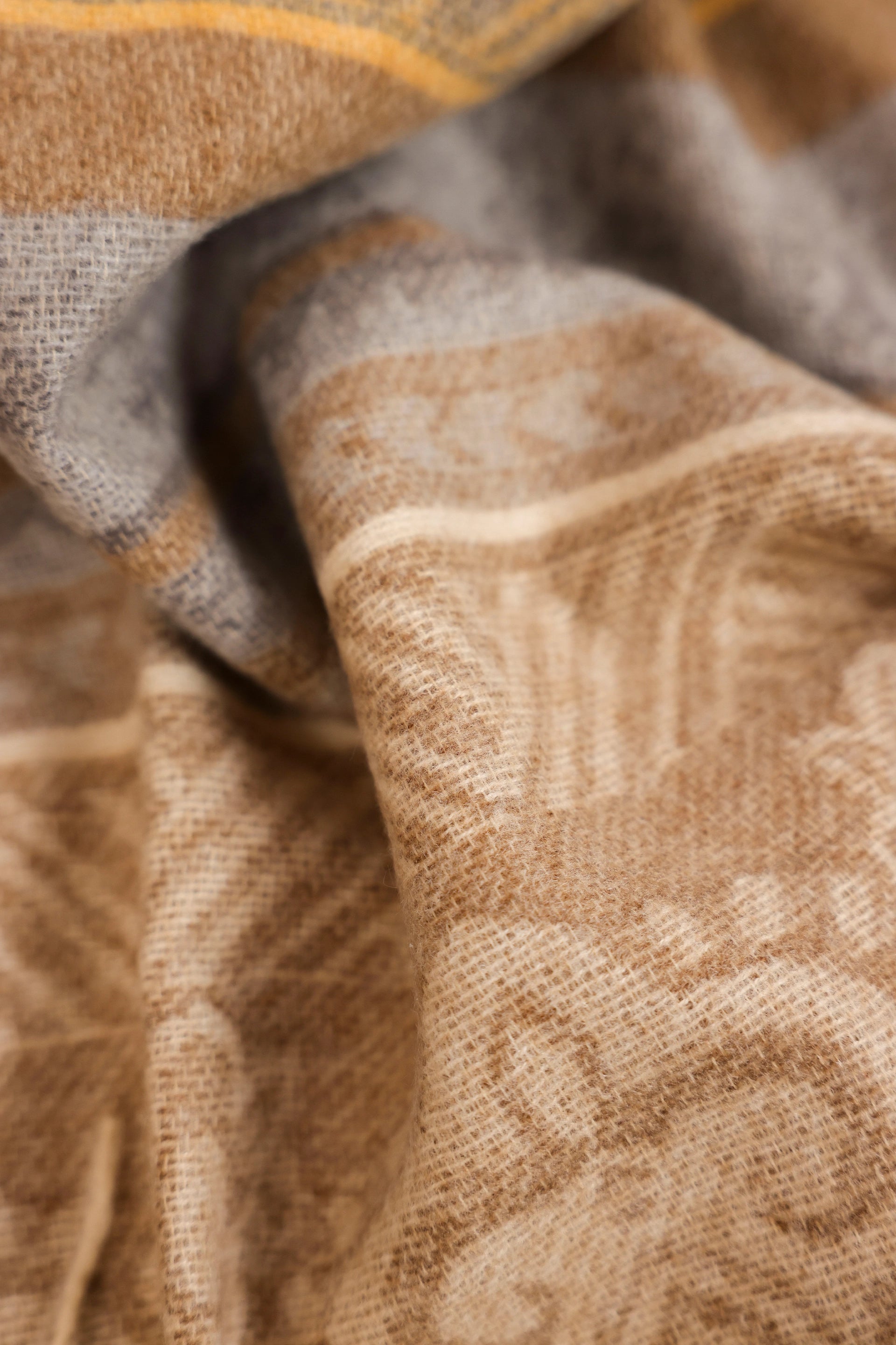 Patterned Shawl With Tonal Fringes - Cougar Clothing