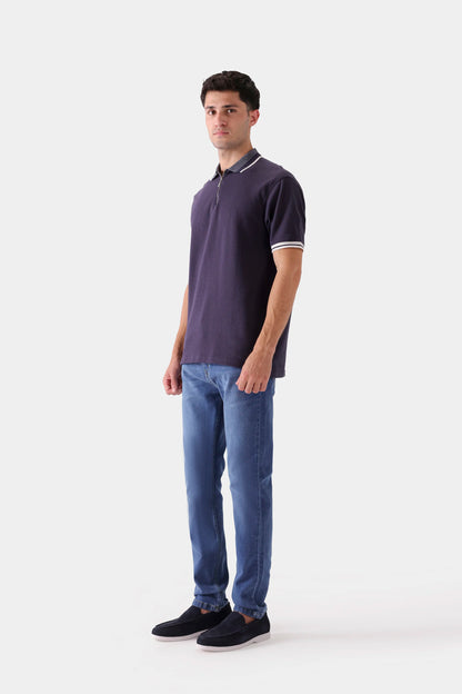 Quarter Zip Textured Polo - Cougar Clothing