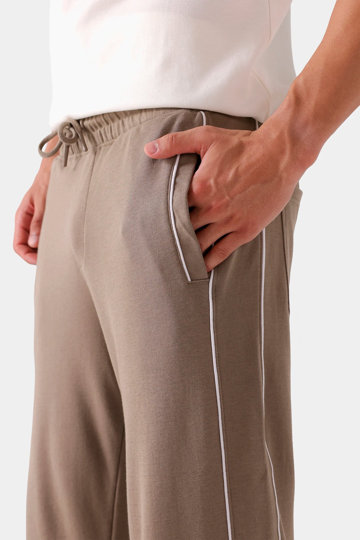 Knitted Trousers With Piping Detail - Cougar Clothing