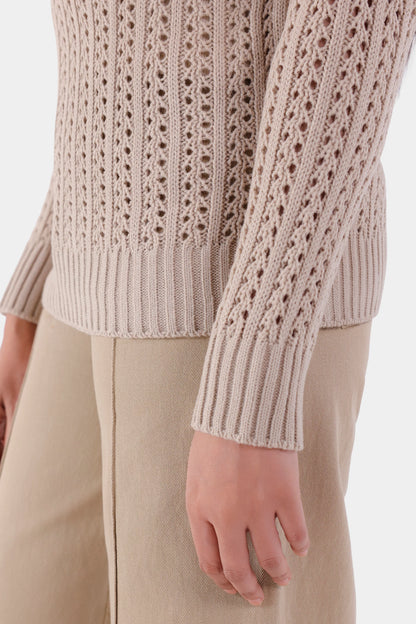 Crochet Knit Sweater - Cougar Clothing