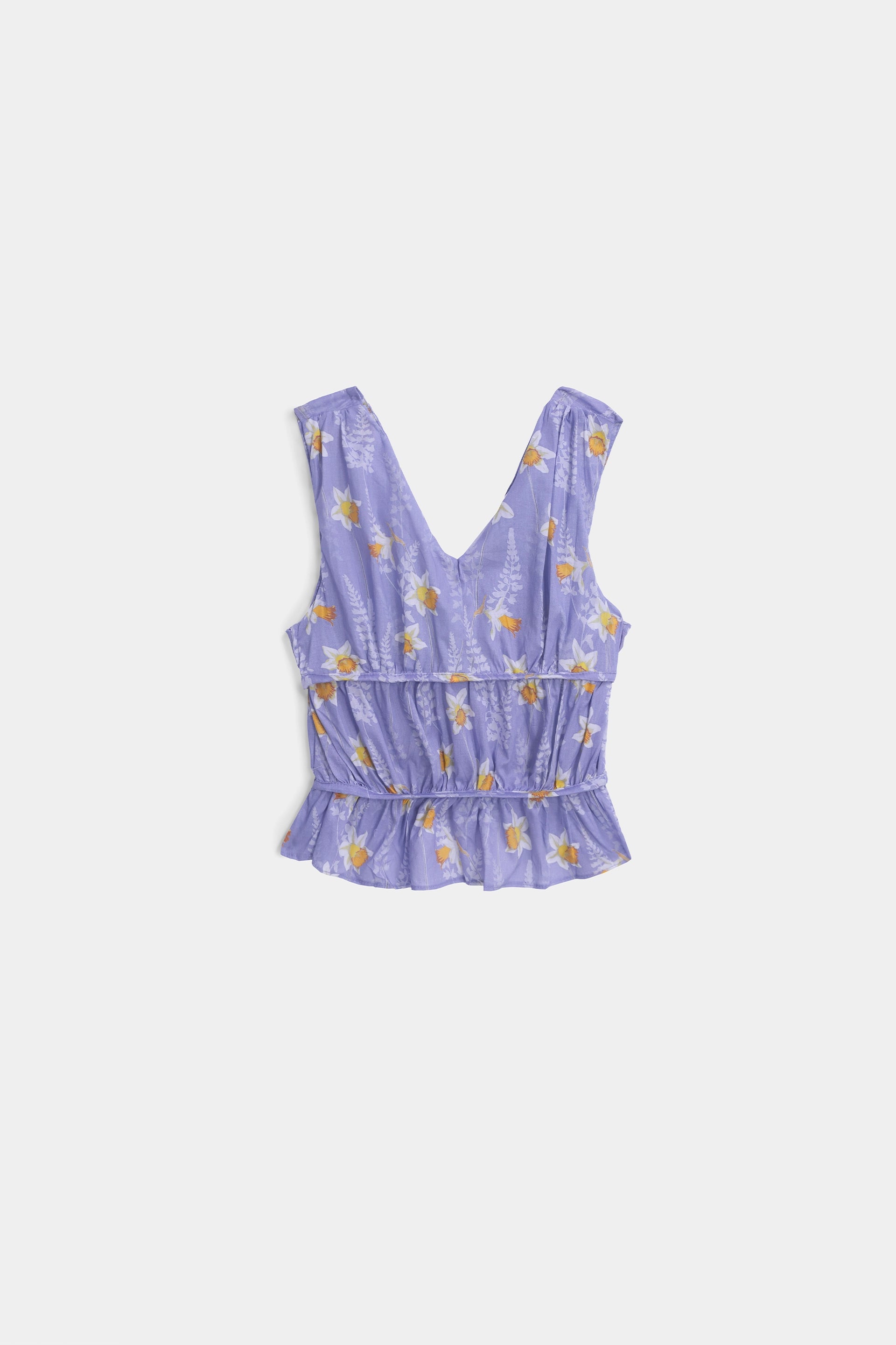 Sleeveless Floral Printed Top - Cougar Clothing