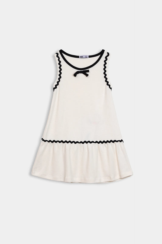 Ric-Rac Trimmed Dress - Cougar Clothing