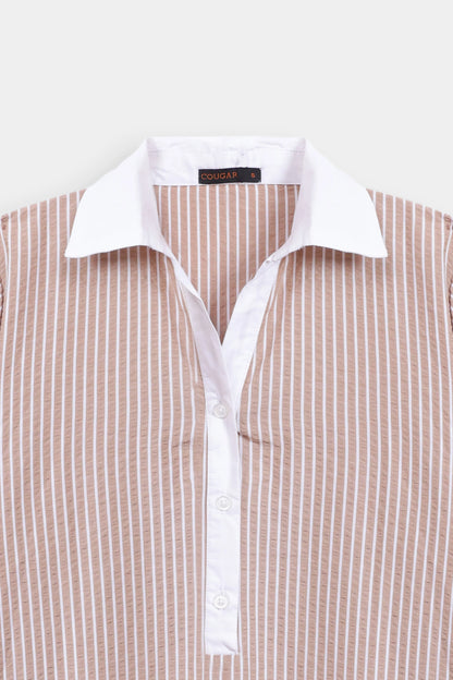Yarn Dyed Striped Tunic - Cougar Clothing