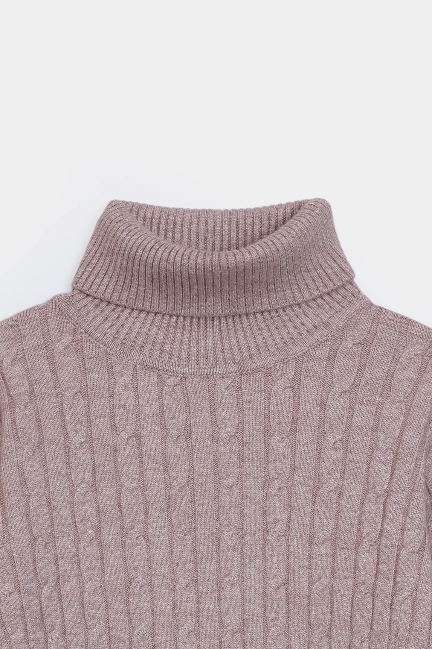 Roll Neck Cable Knit Sweater