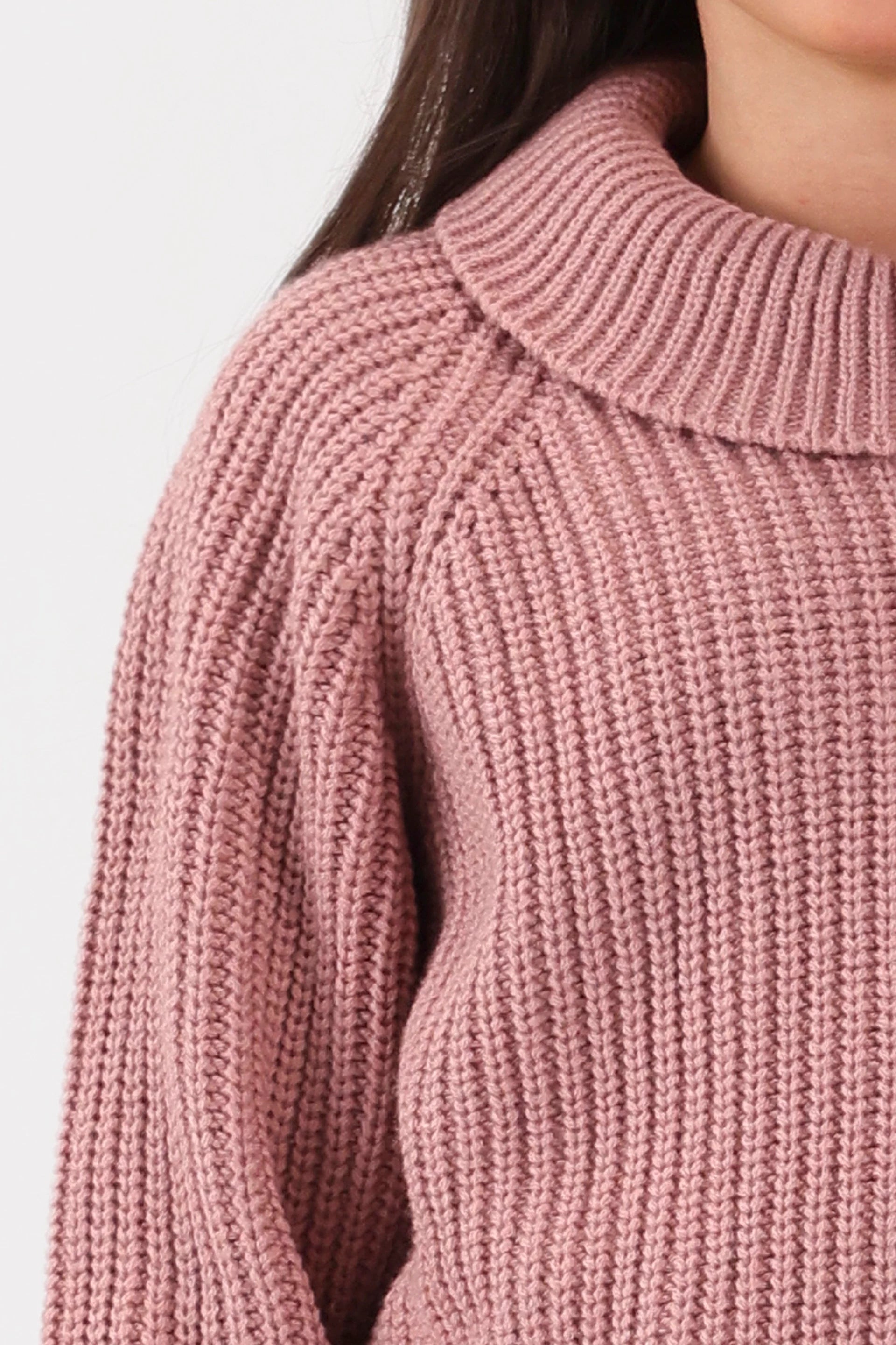 Roll Neck Purl Knit Sweater - Cougar Clothing
