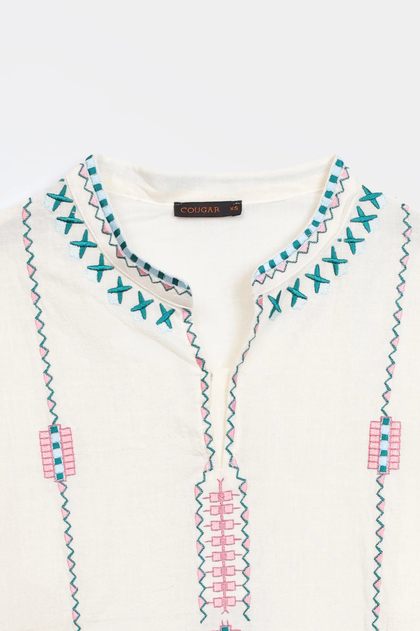 Embroidered Cross-Hatch Top - Cougar Clothing