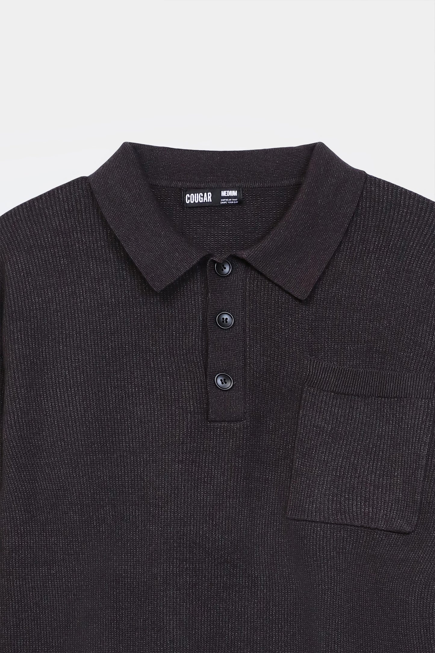 Patch Pocket Sweater Polo - Cougar Clothing