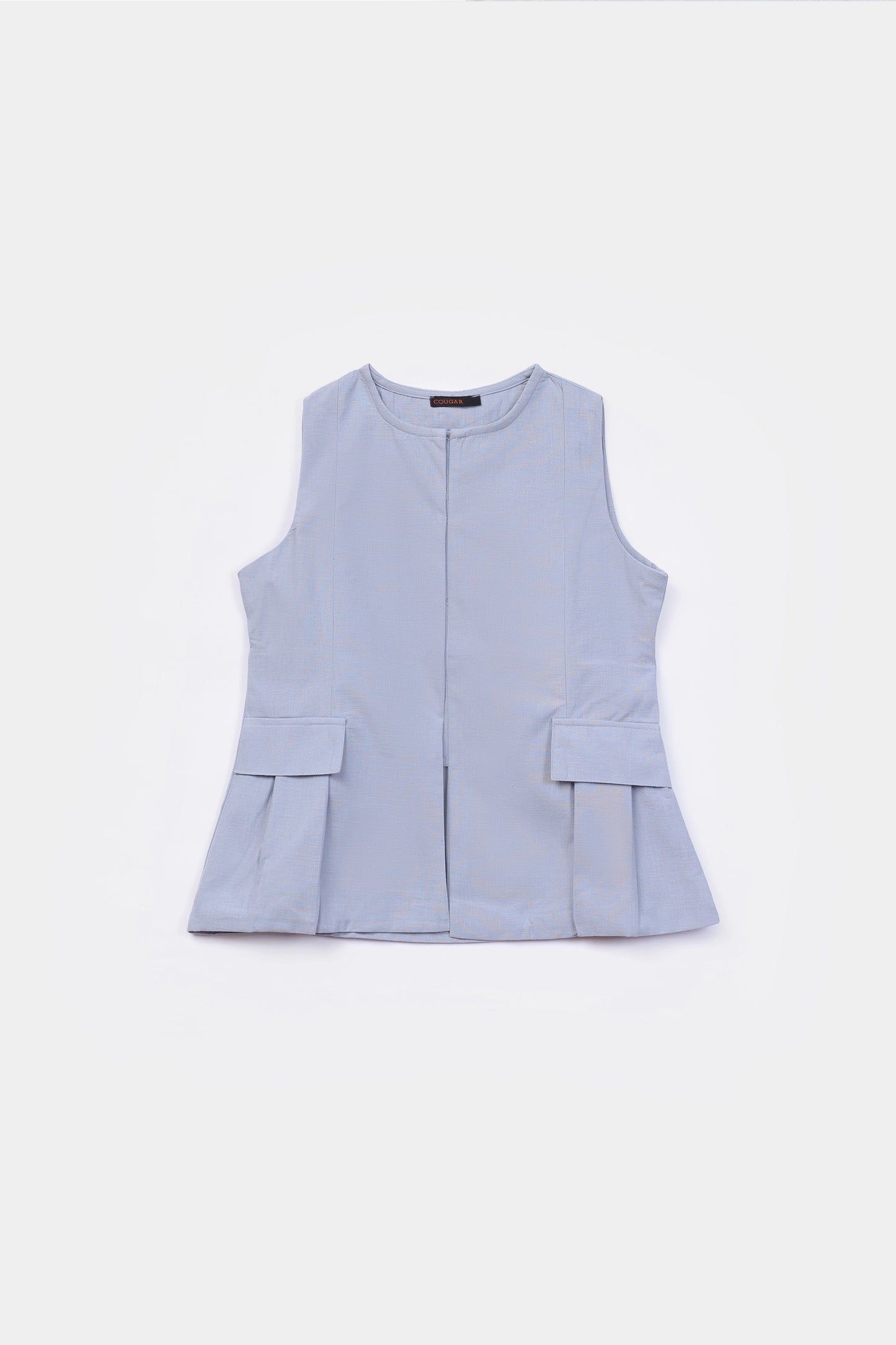 Flap Pleat-Detail Top - Cougar Clothing