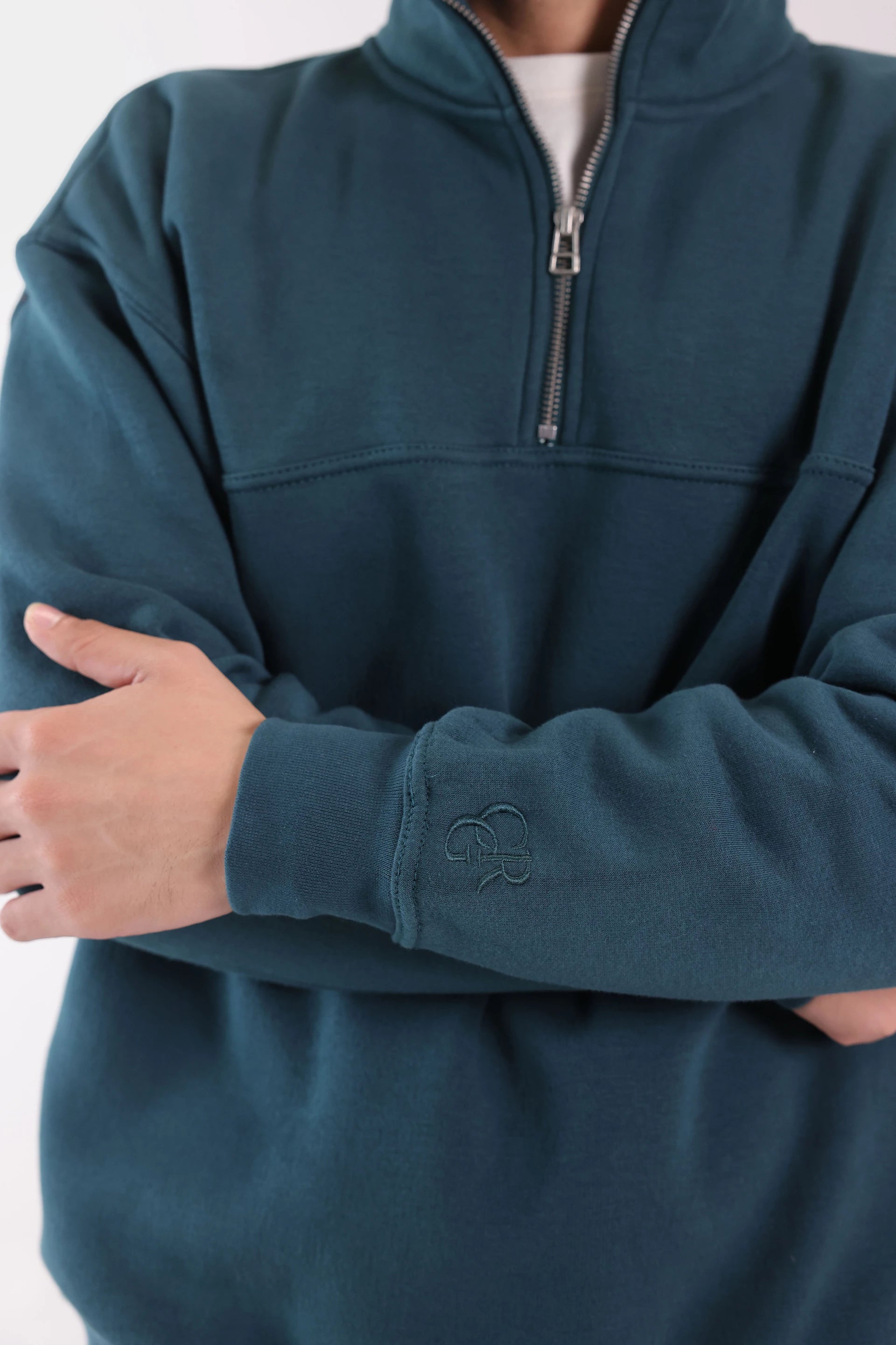 Paneled Quarter Zip Sweatshirt - Cougar Clothing