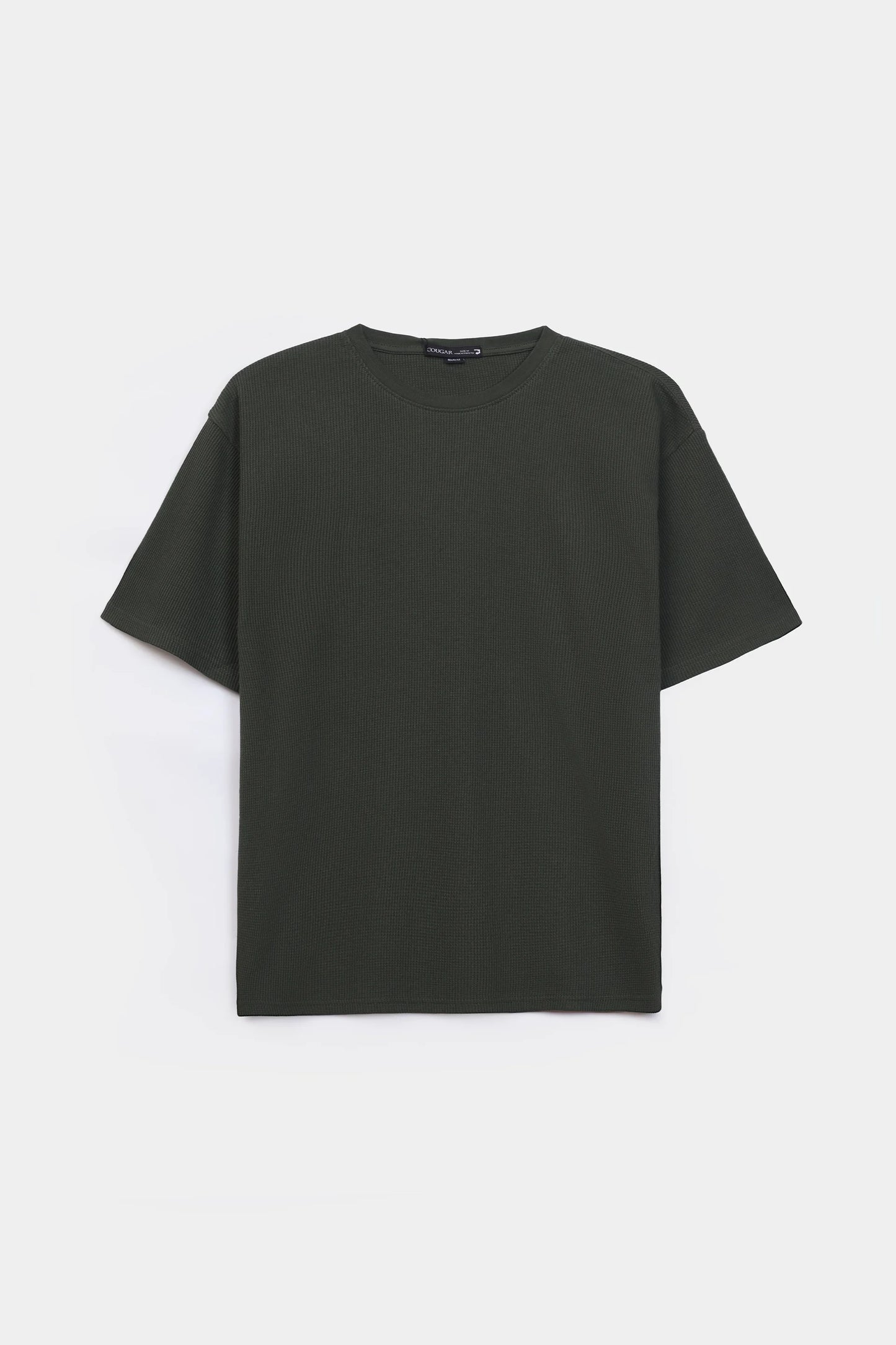 Relaxed Waffle Knit T-Shirt - Cougar Clothing