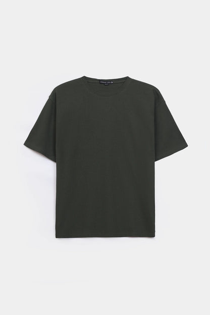 Relaxed Waffle Knit T-Shirt - Cougar Clothing