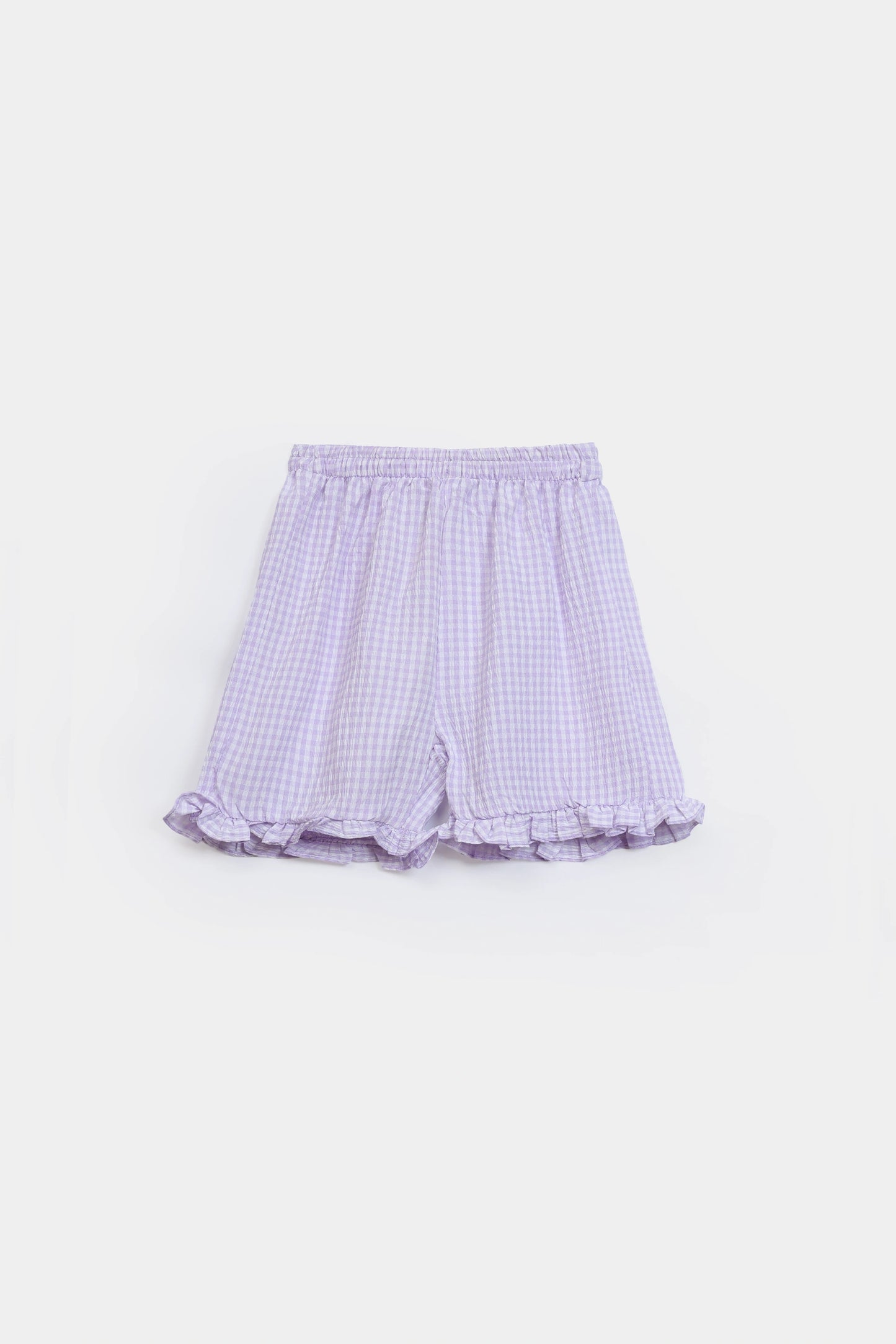 Checkered Cotton Shorts - Cougar Clothing