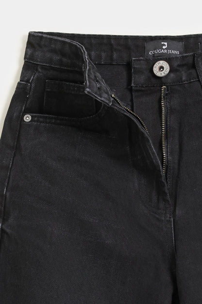 Frayed Hem Straight Fit Jeans - Cougar Clothing